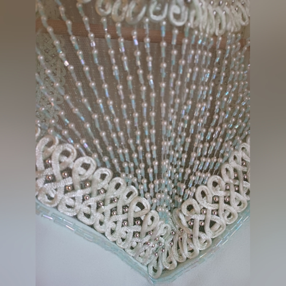 Vintage Alyce Designs Mint Green Beaded Gown - Picture 4 of 12